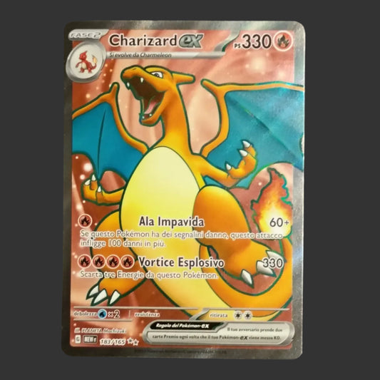 Pokémon Charizard EX 183/165 Ultra Rara – Scarlatto e Violetto 151 ITA Near Mint