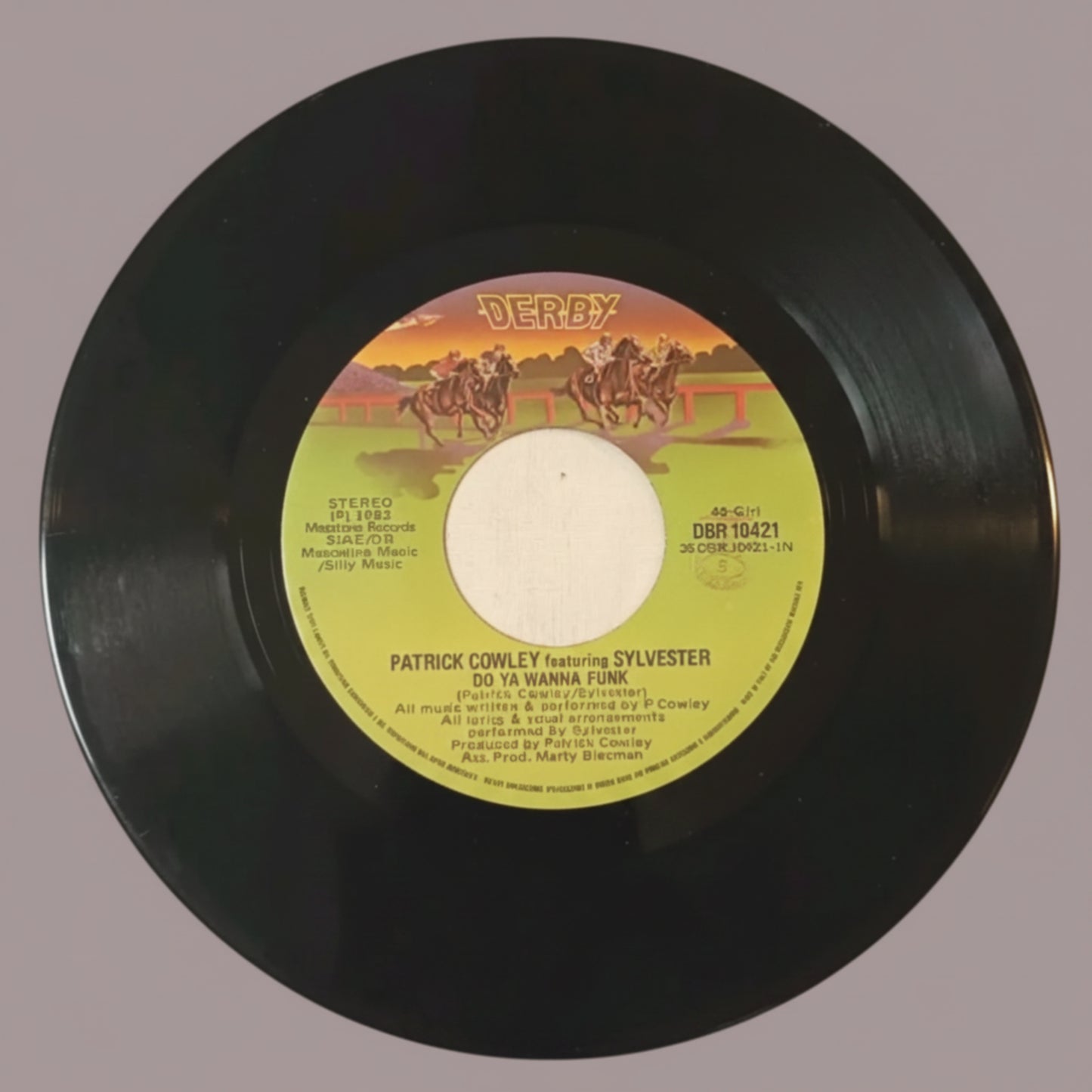 Patrick Cowley feat. Sylvester – Do Ya Wanna Funk 1982 Vinile 45 Giri Derby Hi-NRG