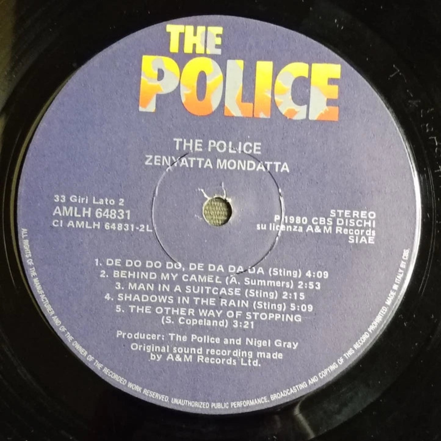 The Police – Zenyatta Mondatta LP 33 Giri 1980 – Prima Stampa Italiana