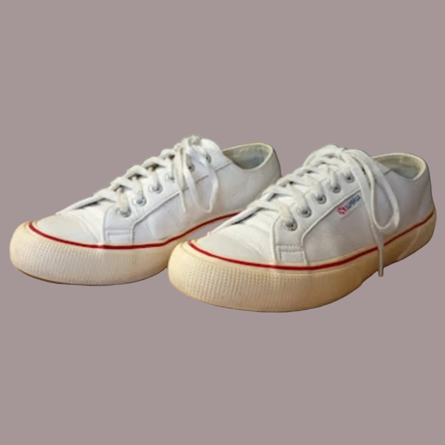 Sneakers Superga Pelle Bianca Numero 41 Unisex Vintage Classiche