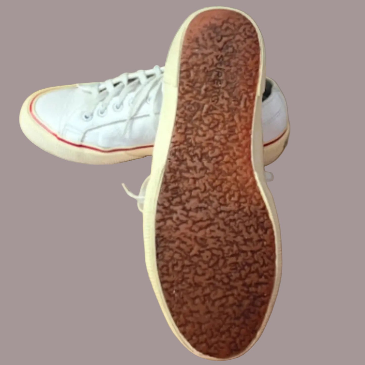 Sneakers Superga Pelle Bianca Numero 41 Unisex Vintage Classiche