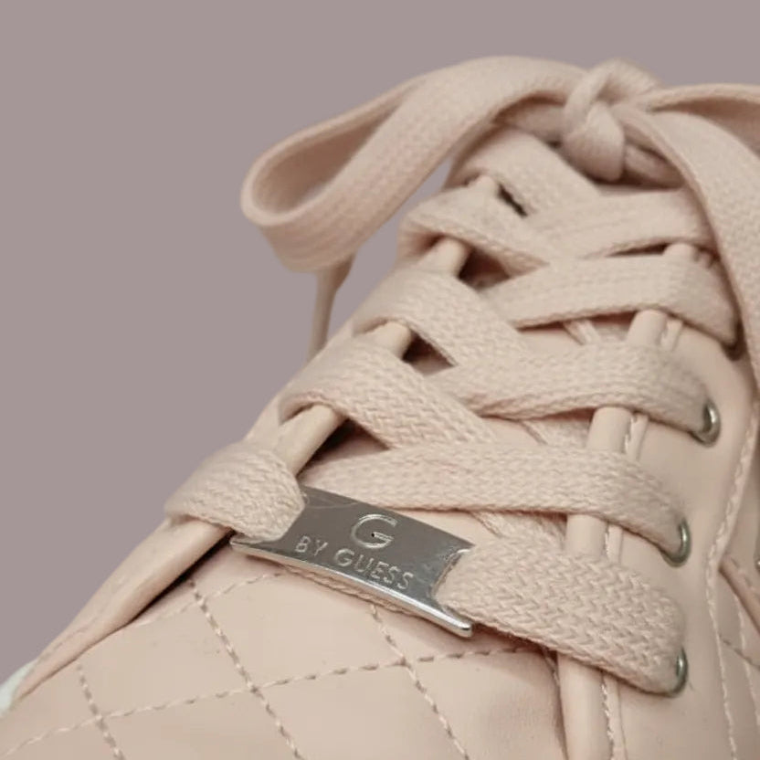 Sneakers G by Guess Rosa Trapuntate Logo Argento Donna Nuove Taglia 39 EU