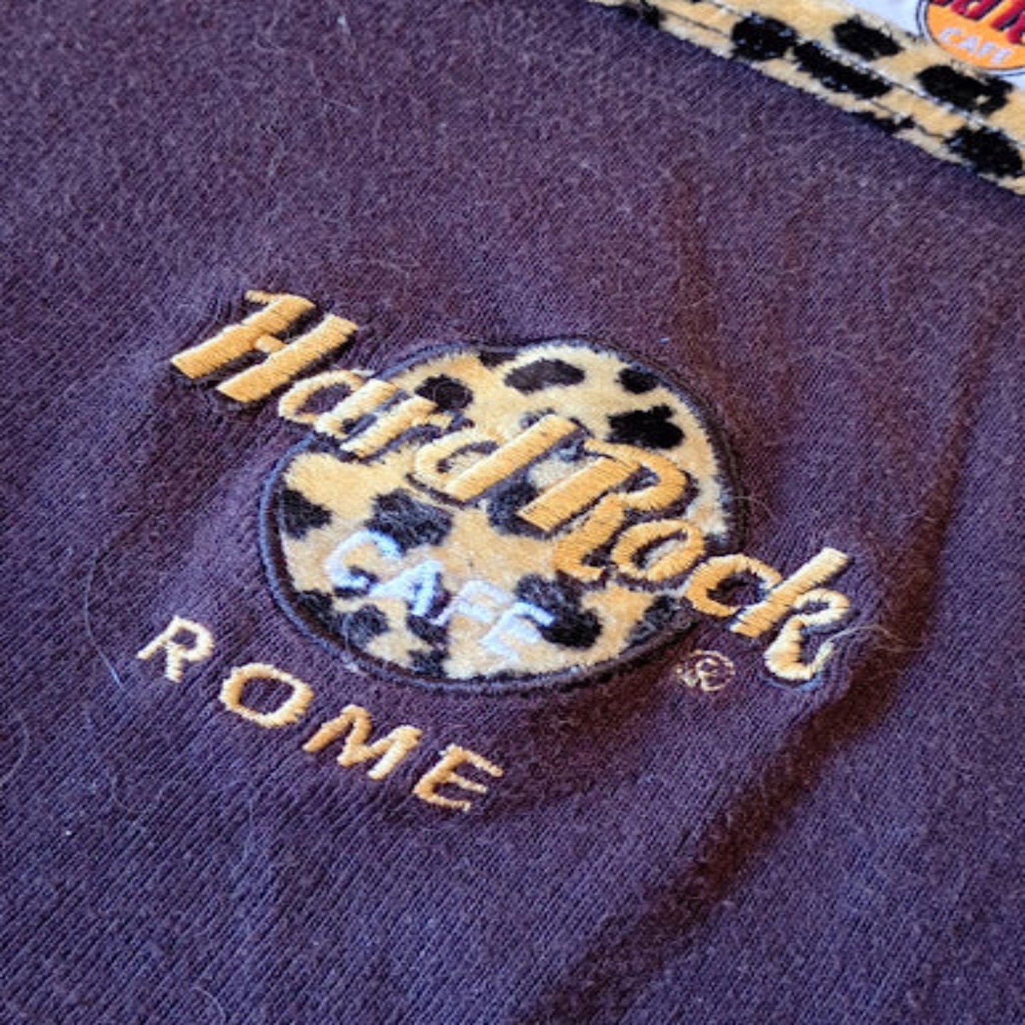 Canotta Hard Rock Cafe Roma Vintage Marrone Animalier Donna Taglia S