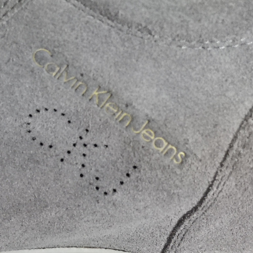 Sneaker Calvin Klein Jeans Zeppa Camoscio Grigio Taglia 39 Ottime Condizioni