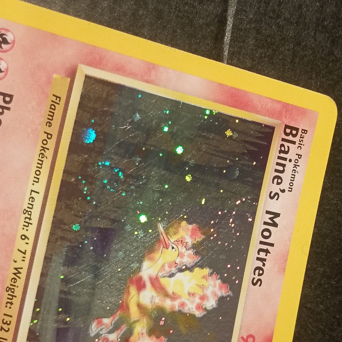 Carta Pokémon Blaine's Moltres 1/132 Gym Heroes Holo ENG Swirl EX