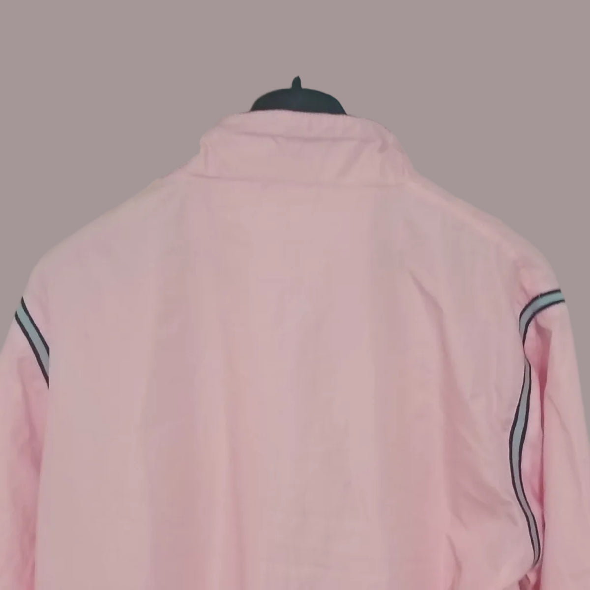 Giacca a Vento Donna Rosa Pastello Zip K-Way Y2K Sport Fodera Rete Windbreaker