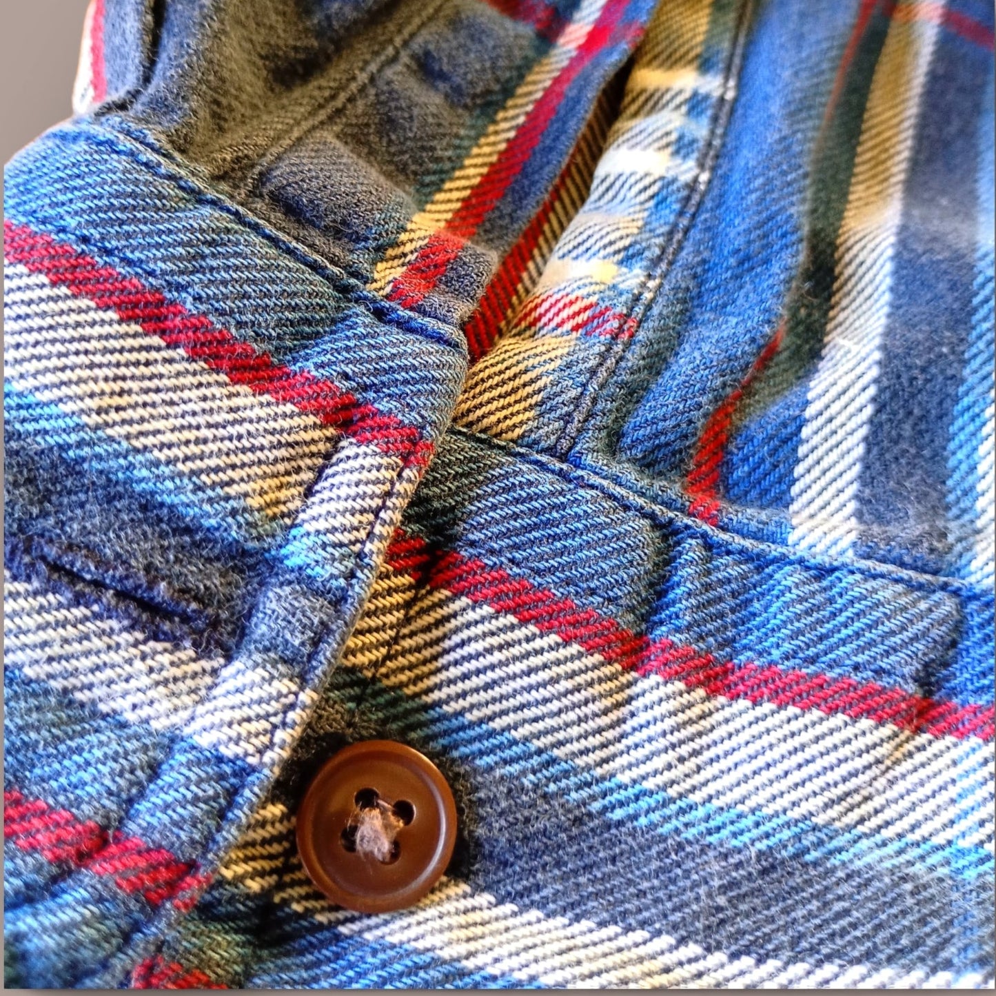 Chaps Ralph Lauren Camicia Flanella Tartan Blu – Taglia XL