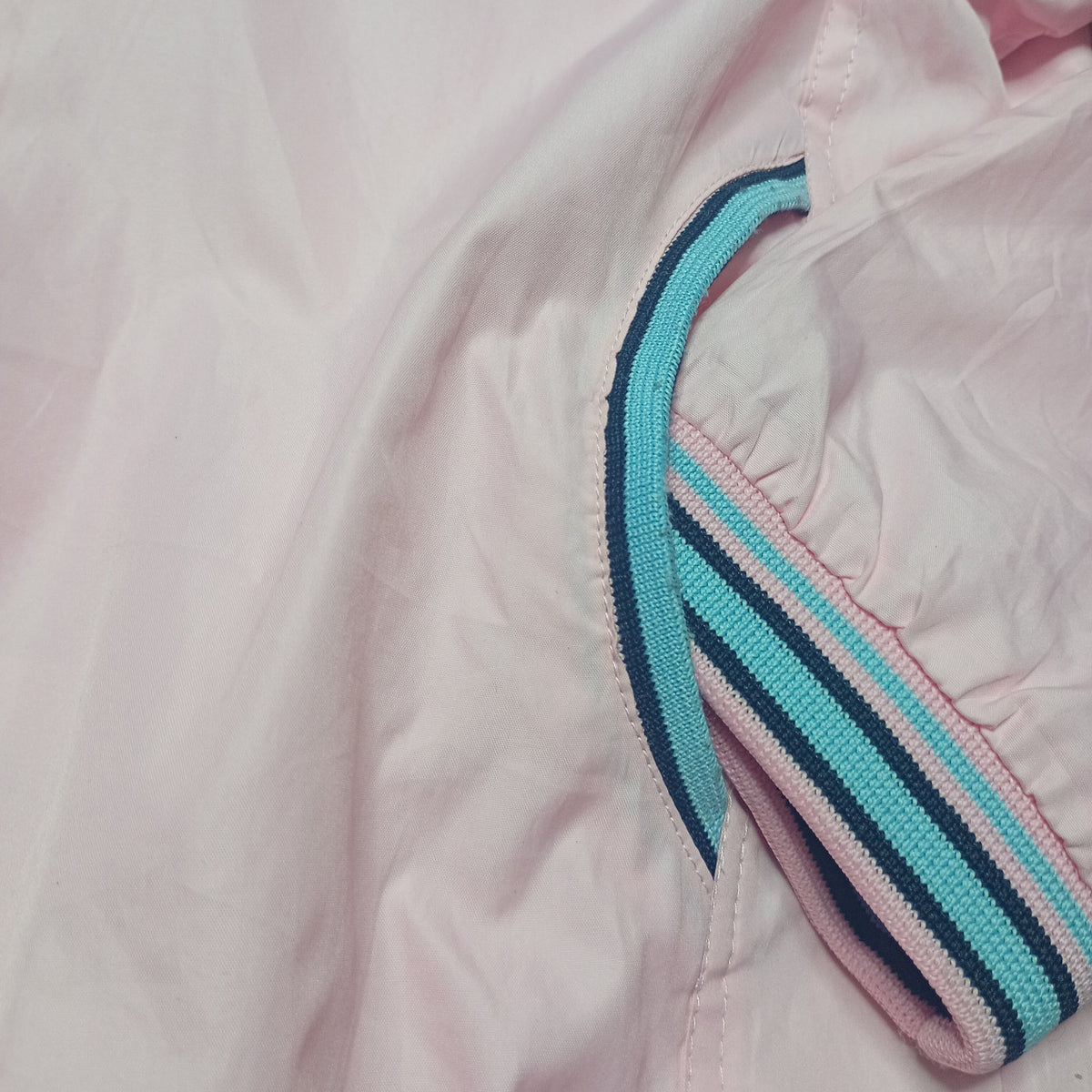Giacca a Vento Donna Rosa Pastello Zip K-Way Y2K Sport Fodera Rete Windbreaker