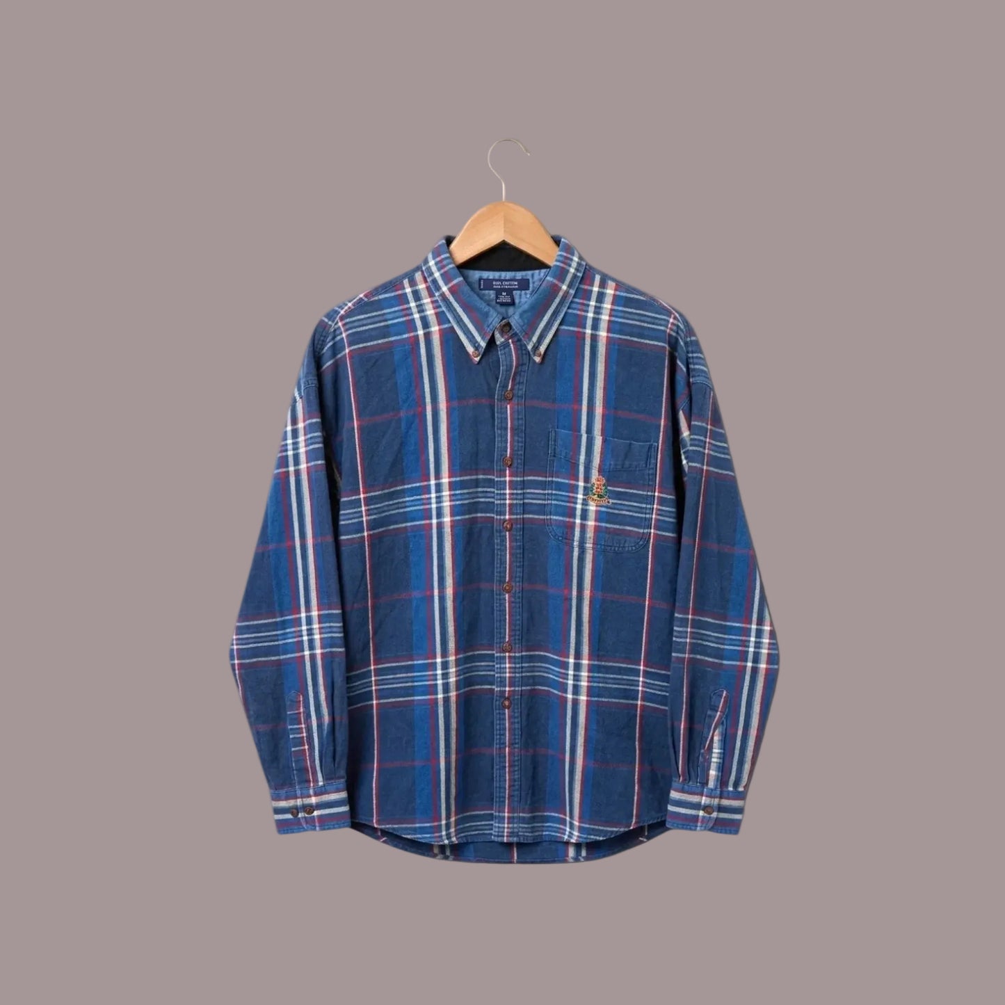 Chaps Ralph Lauren Camicia Flanella Tartan Blu – Taglia XL