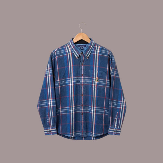 Chaps Ralph Lauren Camicia Flanella Tartan Blu – Taglia XL