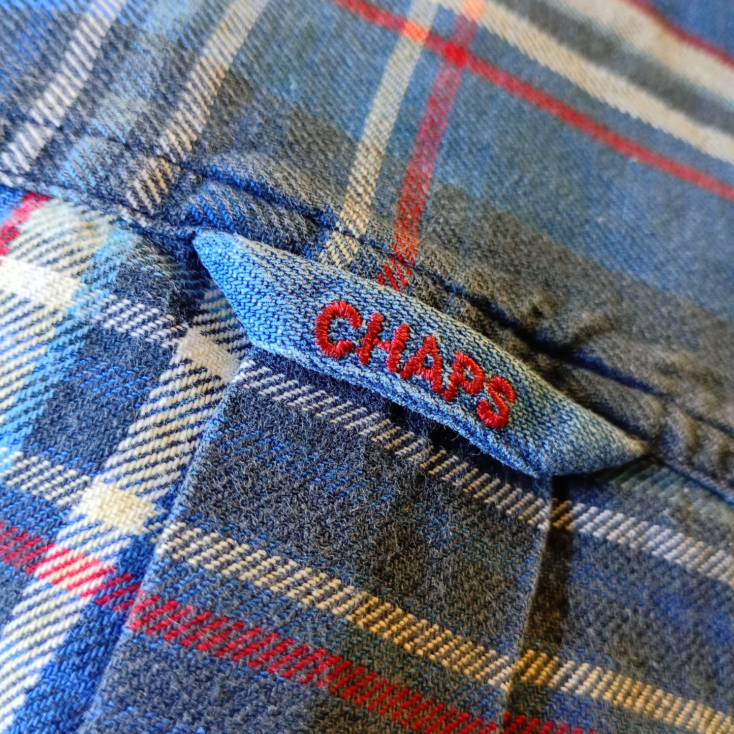 Chaps Ralph Lauren Camicia Flanella Tartan Blu – Taglia XL