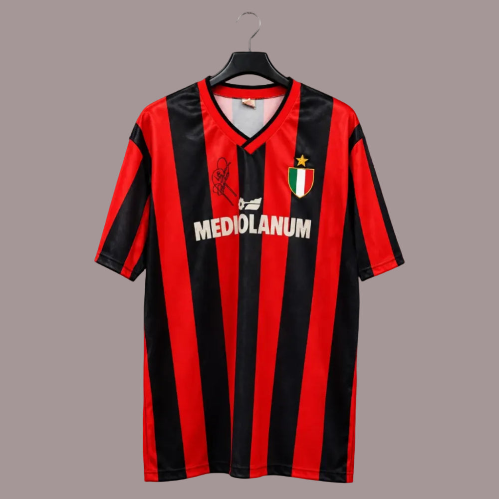 Maglia Milan d'Epoca Roberto Baggio 18 Autografo Firmato  Pre-Certificato COA