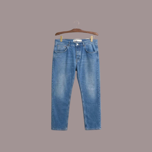 Jeans Haikure Tokyo Slim Crop 38 Uomo Blu Denim Giapponese Made in Italy