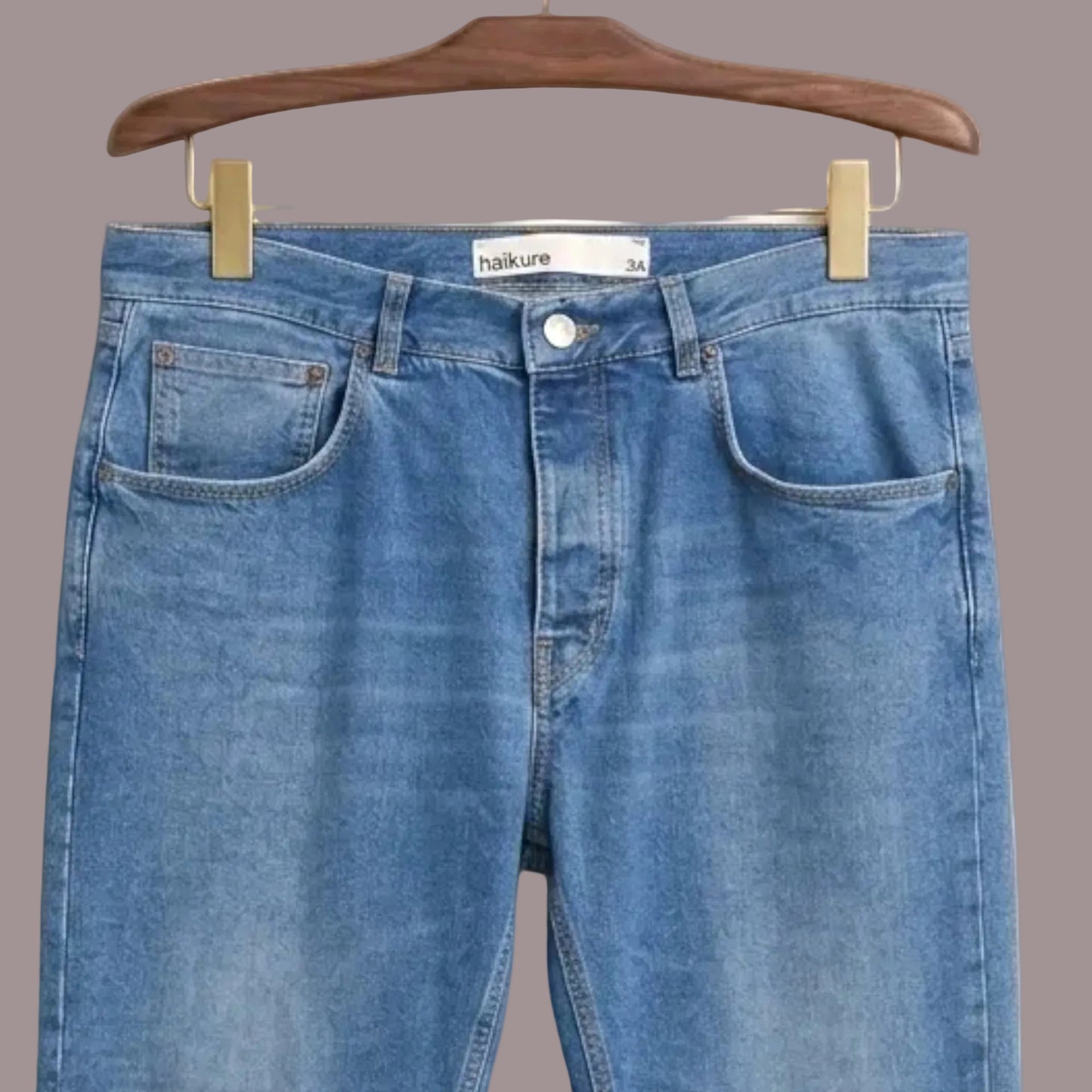 Jeans Haikure Tokyo Slim Crop 38 Uomo Blu Denim Giapponese Made in Italy