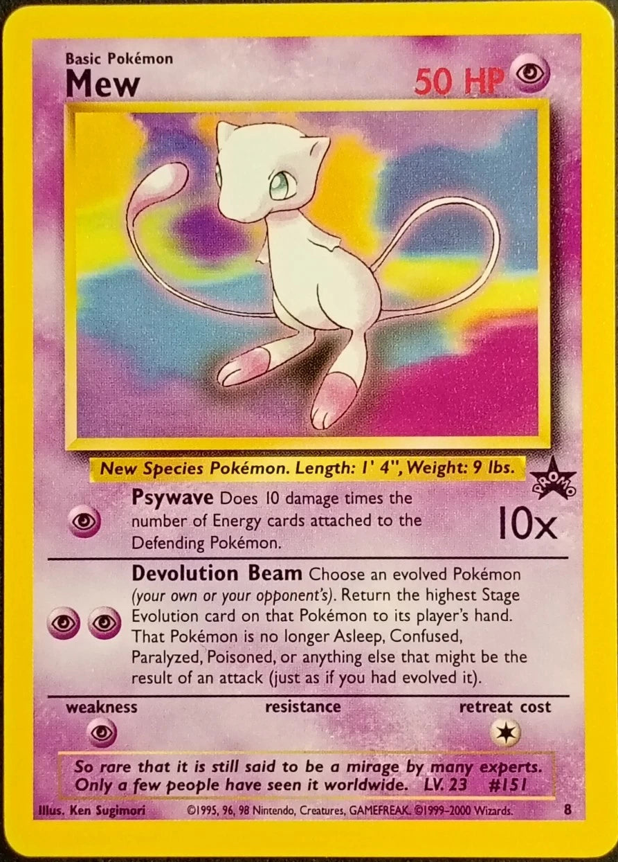 Pokémon Mew Promo #8 WOTC 1999 – Holo Rare Inglese EXC Vintage
