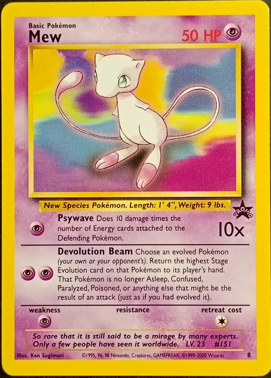 Pokémon Mew Promo #8 WOTC 1999 – Holo Rare Inglese EXC Vintage