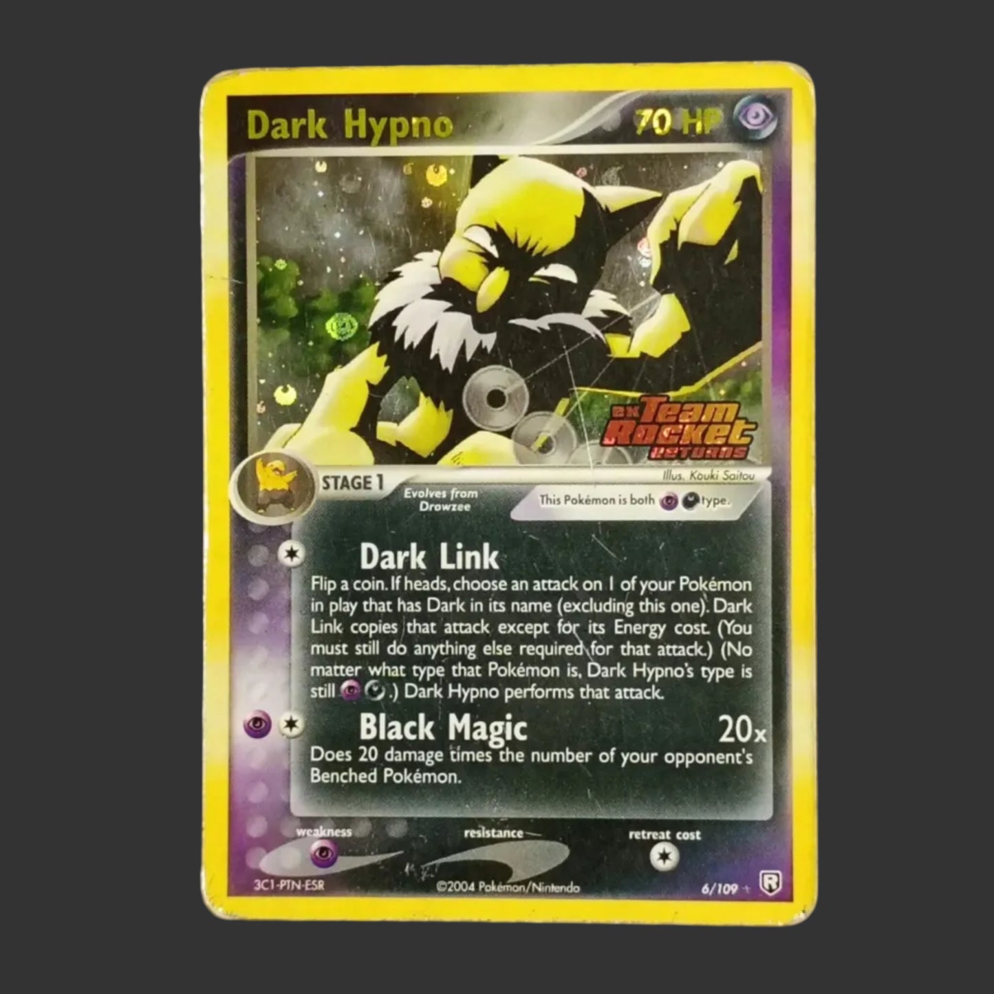 Pokémon Dark Hypno 6/109 Reverse Holo – EX Team Rocket Returns 2004 ENG Vintage