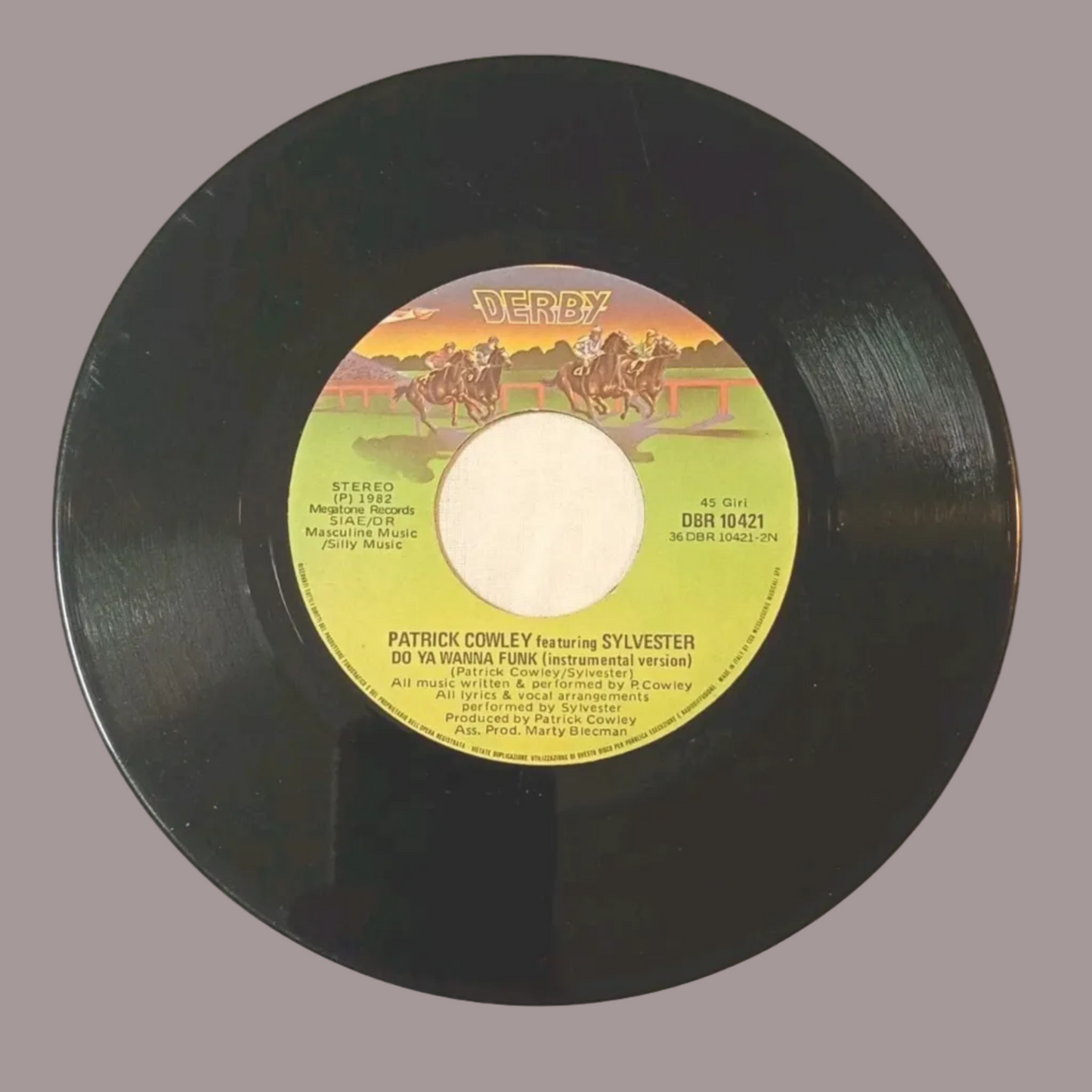 Patrick Cowley feat. Sylvester – Do Ya Wanna Funk 1982 Vinile 45 Giri Derby Hi-NRG