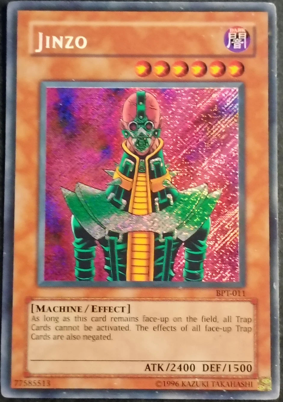 Yu-Gi-Oh! Jinzo BPT-011 Secret Rare – Promo Tin Inglese Vintage