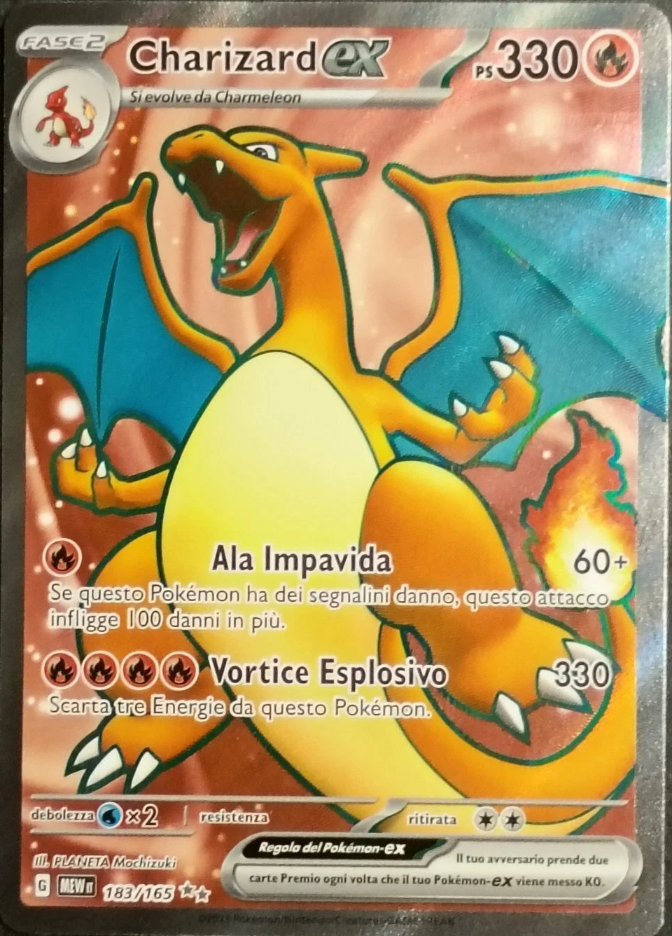 Pokémon Charizard EX 183/165 Ultra Rara – Scarlatto e Violetto 151 ITA Near Mint