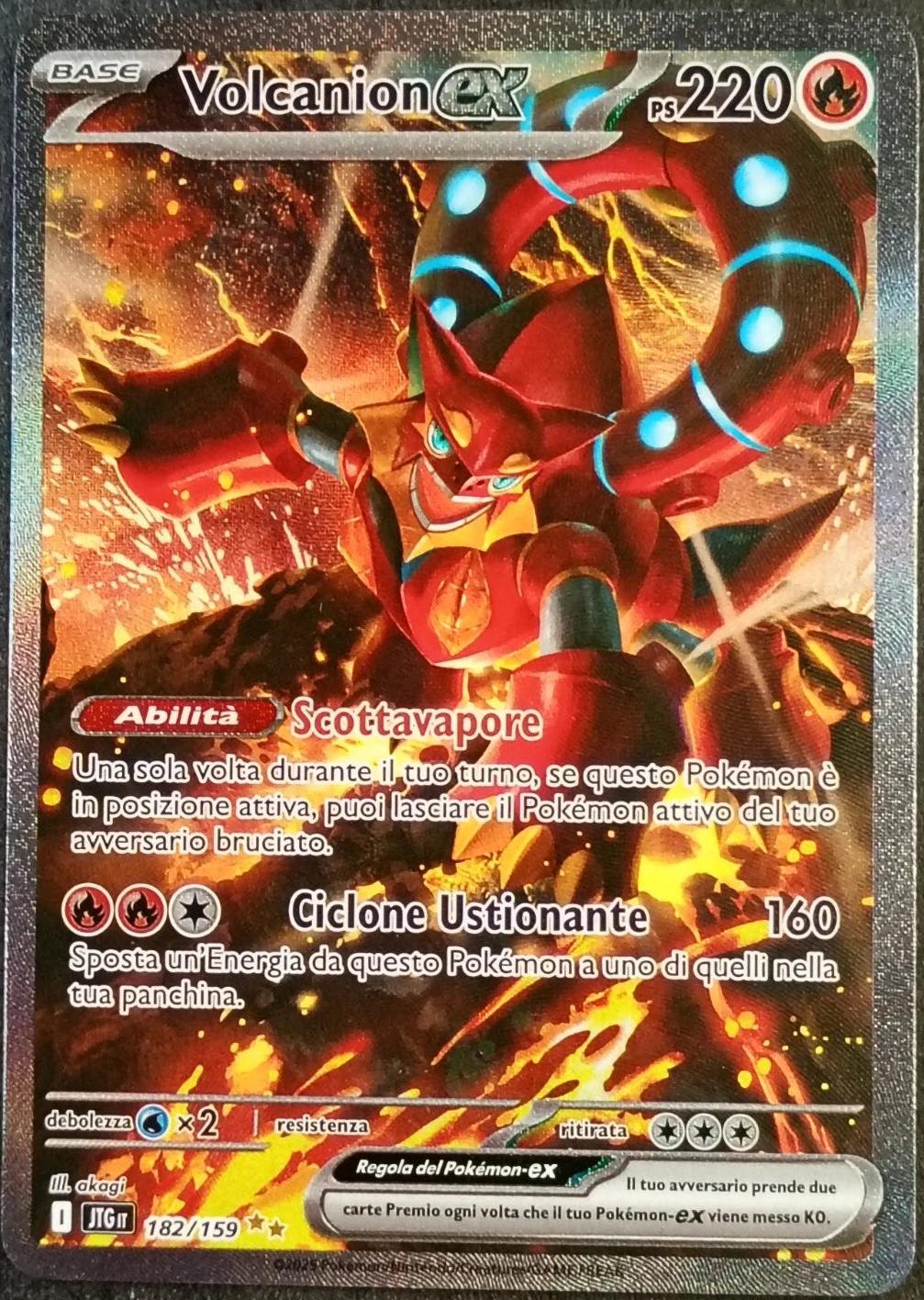 Pokémon Volcanion EX 182/159 – Special Art Rara Avventure Insieme ITA Near Mint