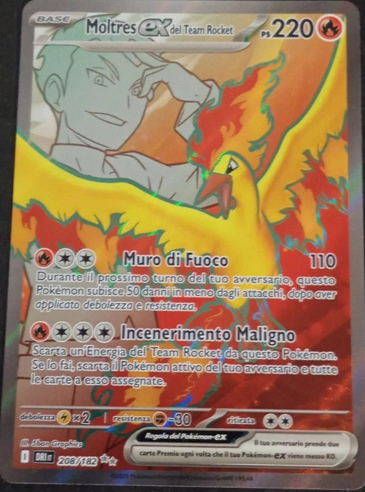 Moltres ex del Team Rocket 208/182 Full Art – Rivali Predestinati
