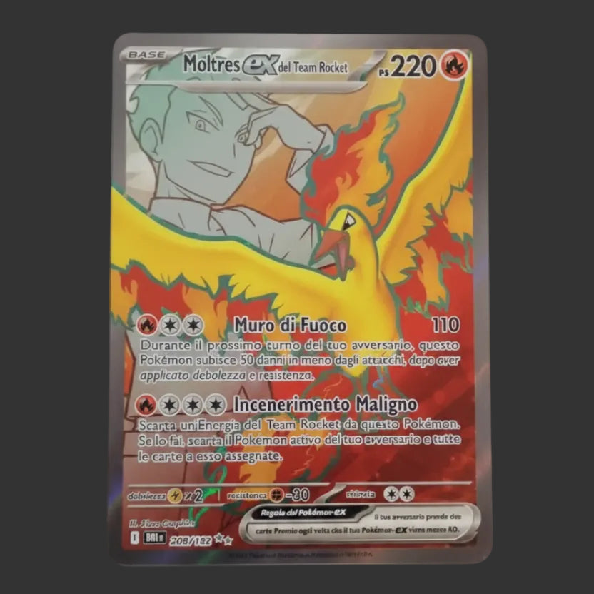 Moltres ex del Team Rocket 208/182 Full Art – Rivali Predestinati