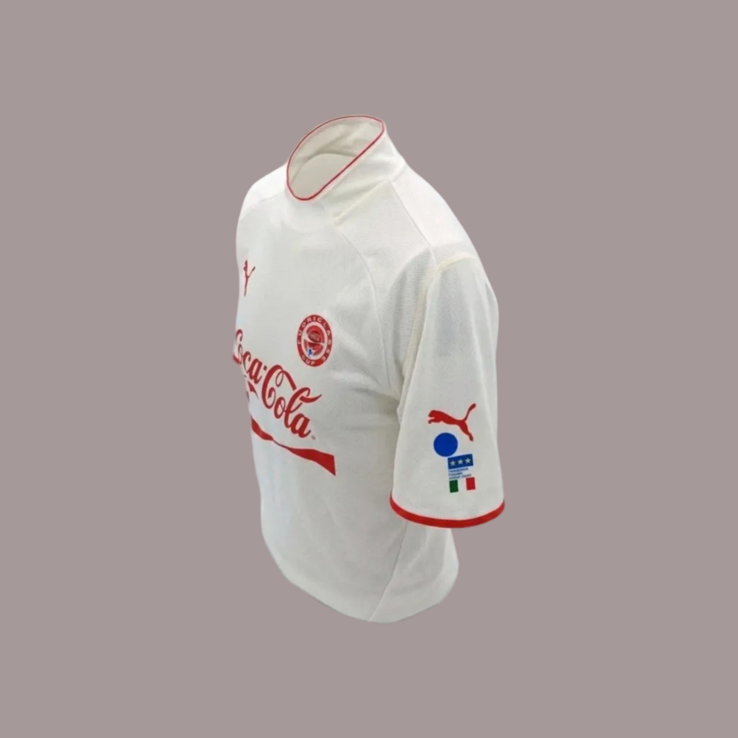 Haut Calcio Coca-Cola Fuoriclasse Cup Puma Bianco Rossa Taille M Ragazzo