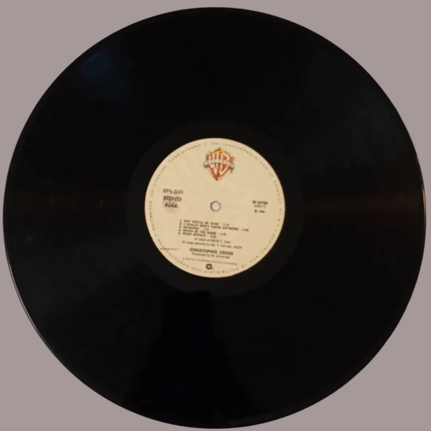 Vinile Christopher Cross 1979 LP 33 Giri Warner Bros Rock Ottime Condizioni