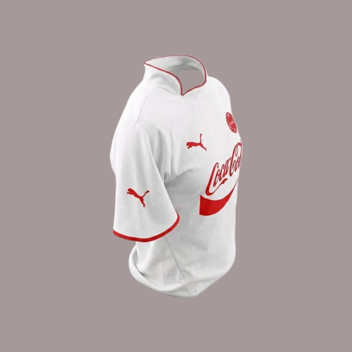 Haut Calcio Coca-Cola Fuoriclasse Cup Puma Bianco Rossa Taille M Ragazzo