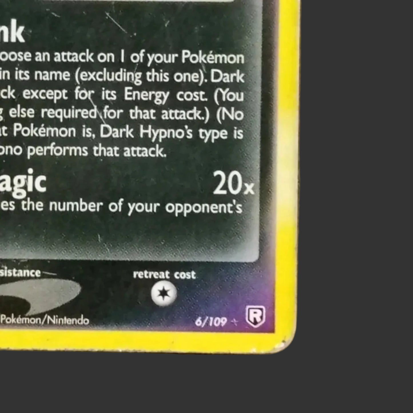 Pokémon Dark Hypno 6/109 Reverse Holo – EX Team Rocket Returns 2004 ENG Vintage