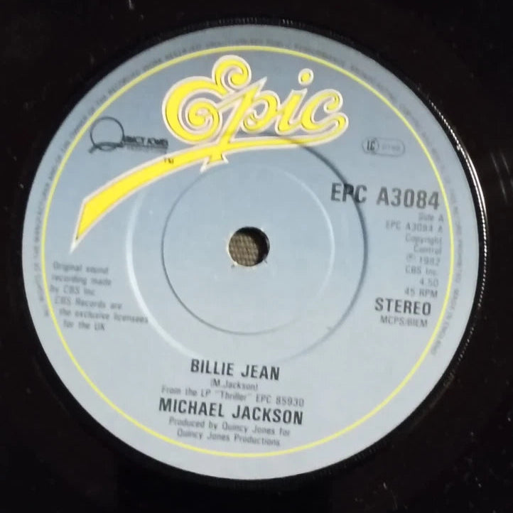 Michael Jackson – Billie Jean 7" 45 Giri 1982 – Originale Epic UK