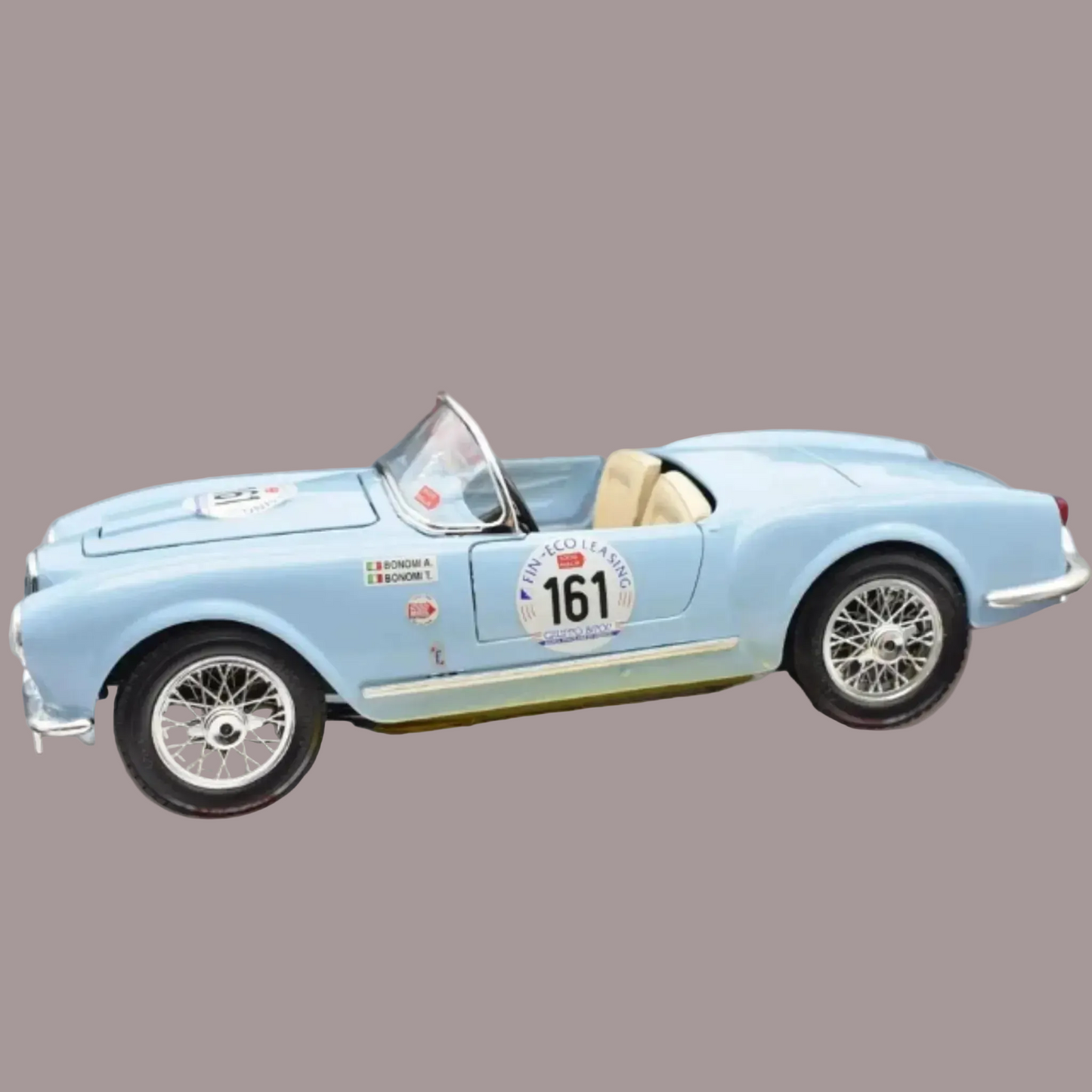 Modello Lancia Aurelia B24 Spider 1000 Miglia 1955 Burago 1:18 Diecast Nuovo
