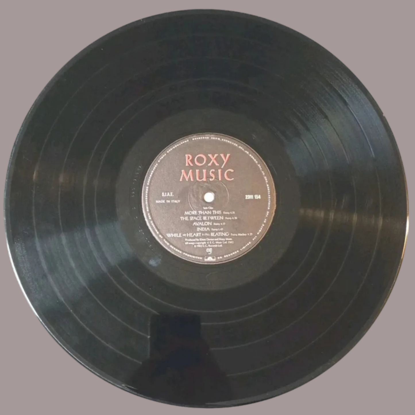 Roxy Music – Avalon (E.G. Records, 1982) First Press ITA