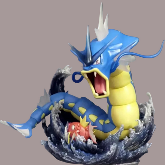 Diorama Pokémon Gyarados & Magikarp – Statua in Resina da Collezione