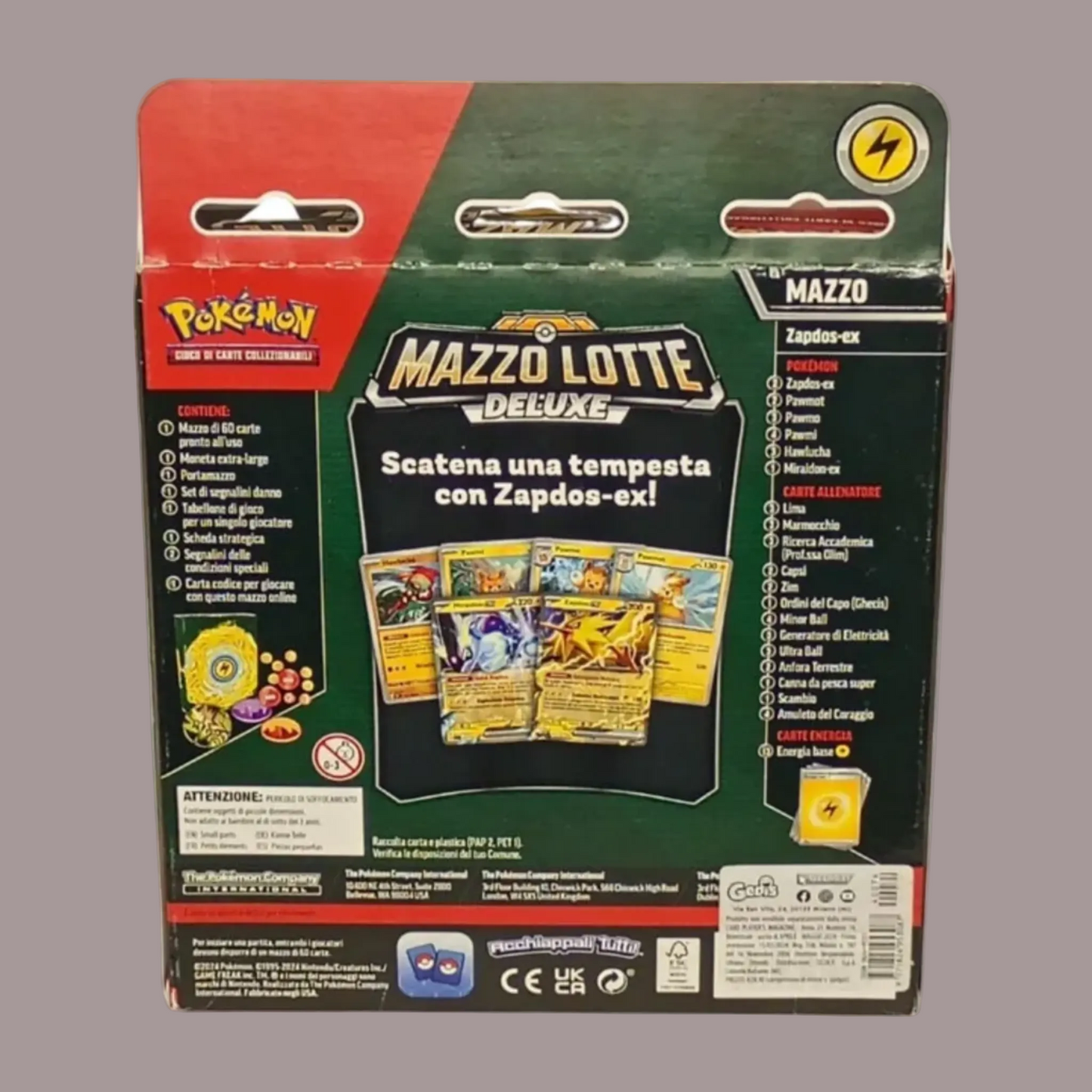 Pokémon Mazzo Lotta Deluxe Zapdos-ex ITA Sigillato Ready 2 Play