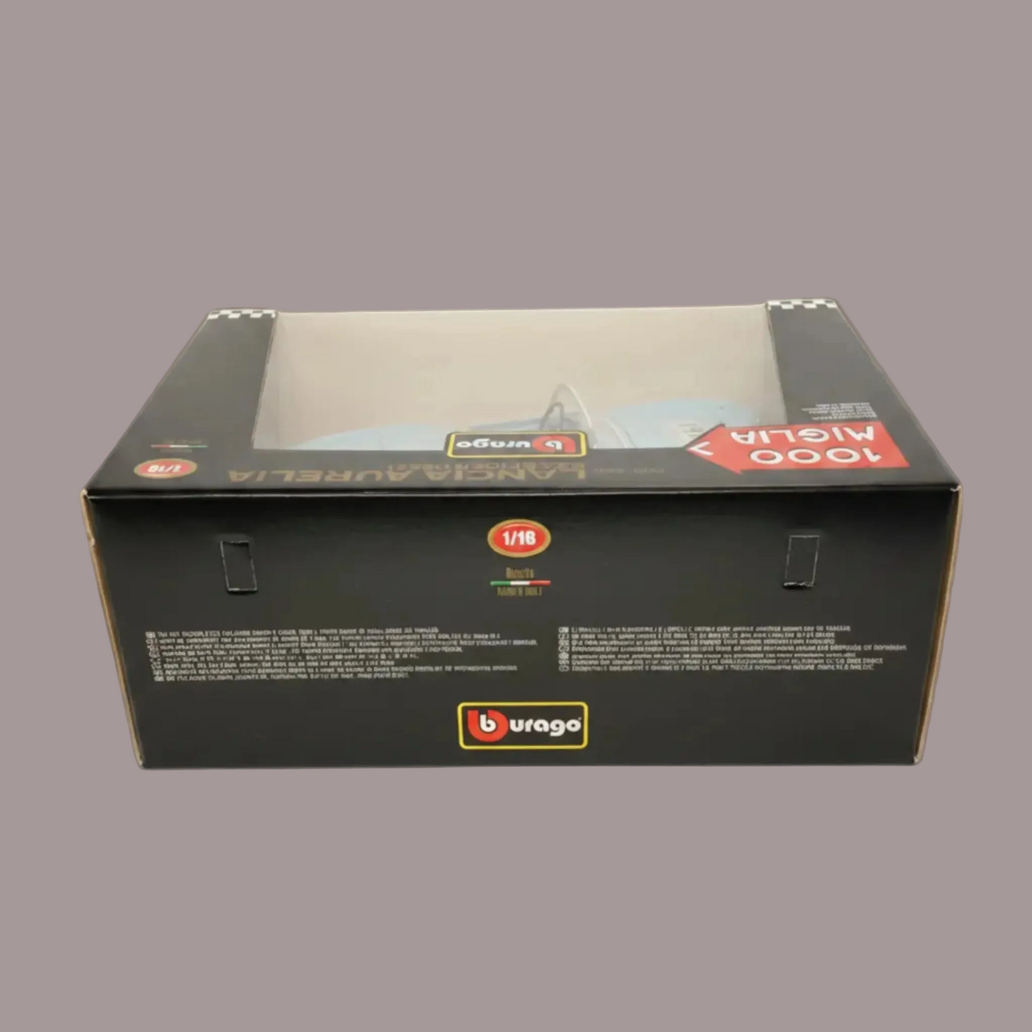 Modello Lancia Aurelia B24 Spider 1000 Miglia 1955 Burago 1:18 Diecast Nuovo